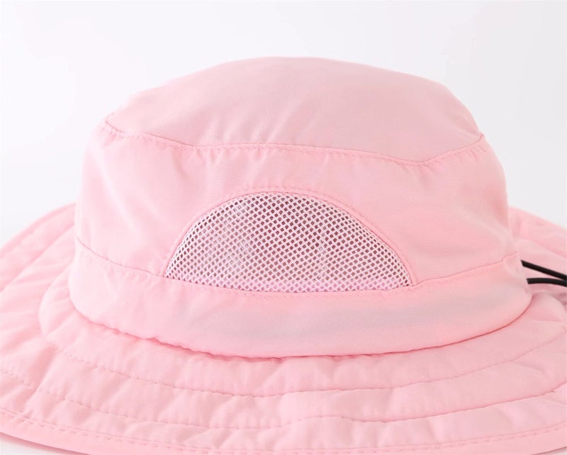 Connectyle Kids UPF 50+ Bucket Sun Hat UV Sun Protection Hats Wide Brim Summer Beach Hat Pink - Image 4